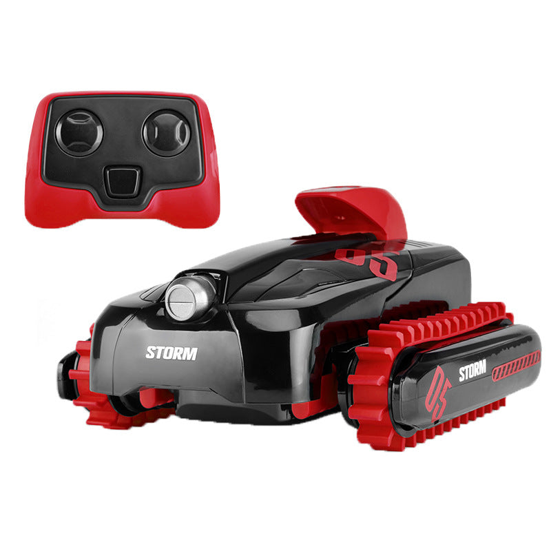 Electric Remote Control Car Amphibious Four-wheel Drive Off-road Deformation Car Children's Waterproof Crawler Remote Control Boat Boy Toy u