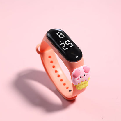 LED Electronic Watch Cute Ice Cream Student Swimming Simple Watch Waterproof