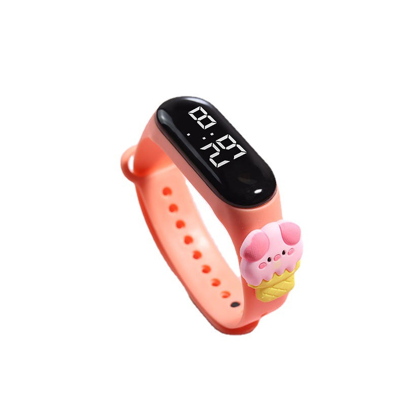 LED Electronic Watch Cute Ice Cream Student Swimming Simple Watch Waterproof